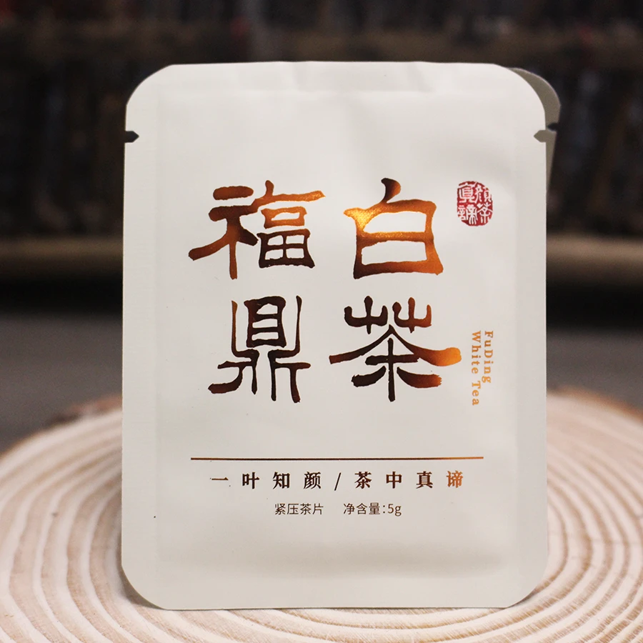 高山福鼎白茶方片寿眉独立小包装紧压茶花果香茶叶5g/片