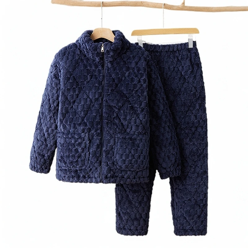 【时尚暖居金龟绒】中老年冬季加绒加厚防寒保暖睡衣宽松舒适家居服