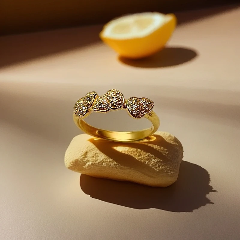 足金点钻葫芦戒指黄金活口戒指