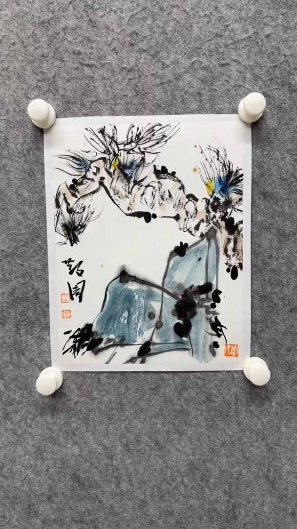 国画写意画花鸟画手绘