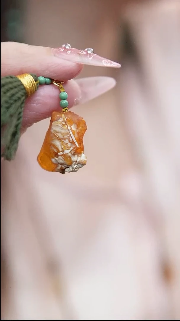 裸石蜜蜡未镶嵌*蜜蜡提溜*活扣头可拆*百搭手串项链