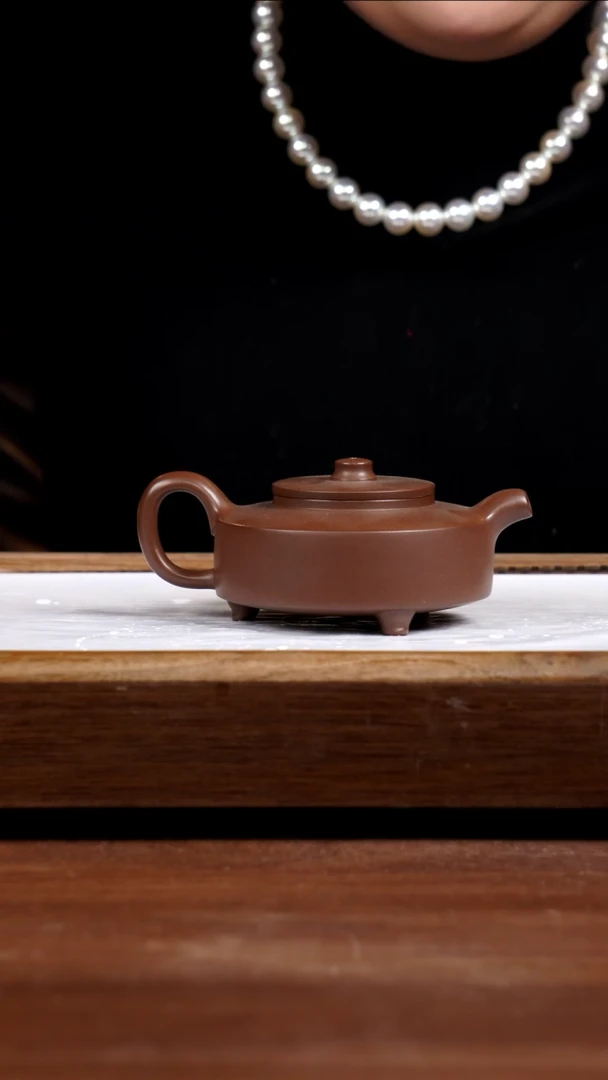 【闪购商品】紫砂茶盏80年代一厂老紫泥三足180CC