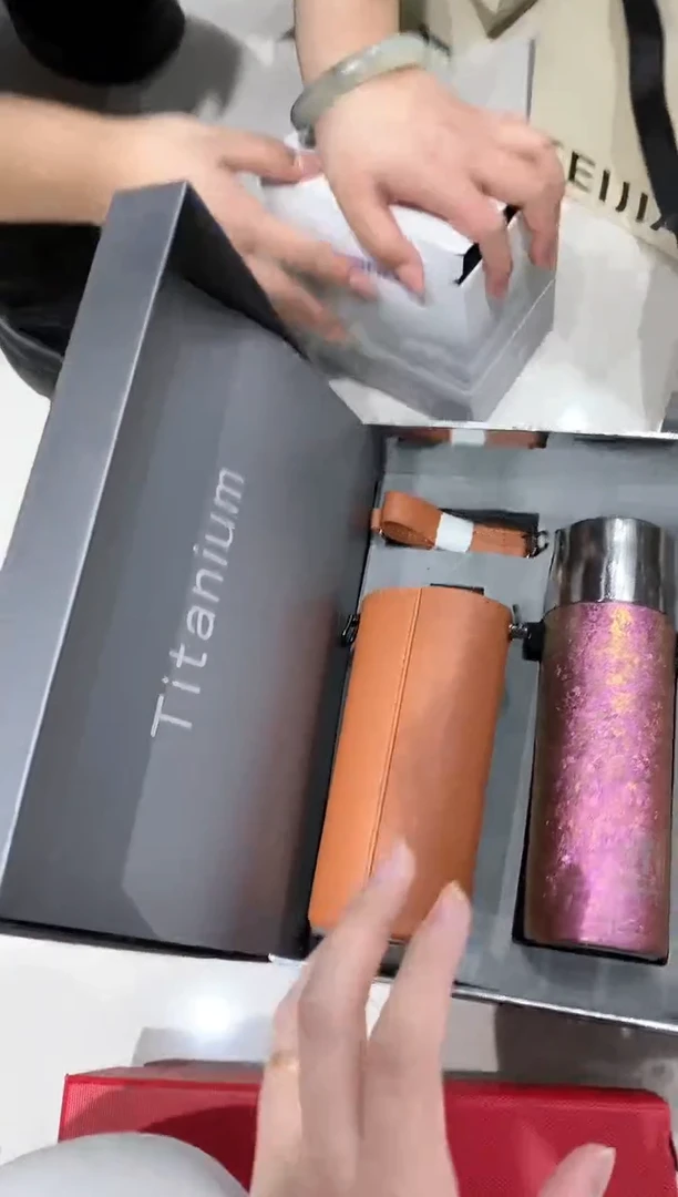 【闪购商品】钛客500ml海棠粉+钛享咖啡杯冰川银