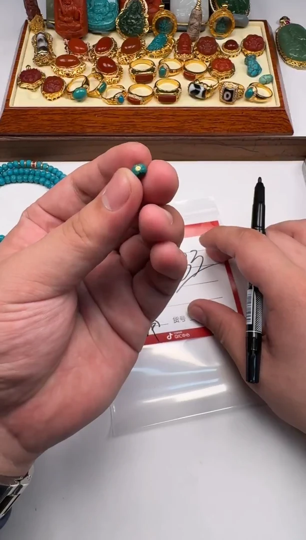 未镶嵌绿松石挂件粉***~配饰配饰