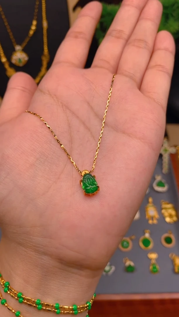 【闪购商品】翡翠吊坠(不含链)银S925镶嵌貔貅潘多拉