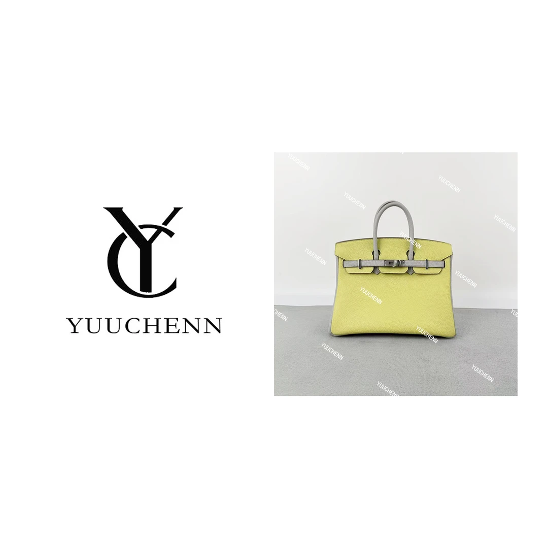 YUUCHENN【birkin】进口Togo皮25cm 黄拼灰 HH6170