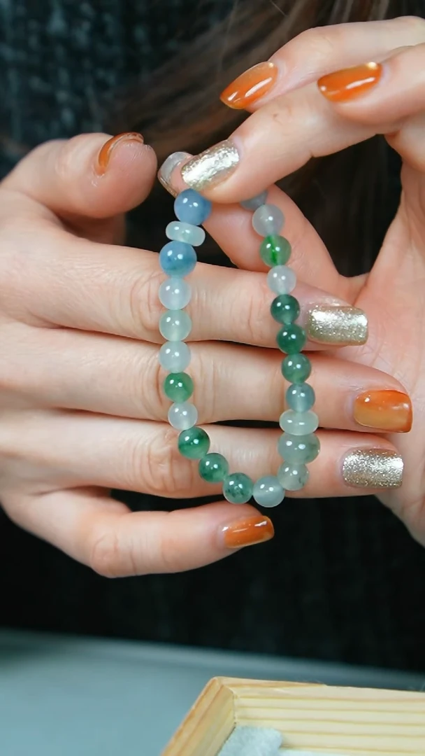 【闪购商品】翡翠手串未镶嵌43号-6.9mm珠串/姿/2