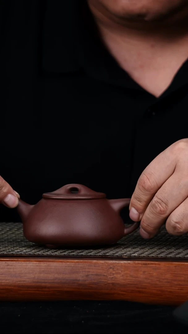 茶壶紫砂原矿老紫泥满瓢220cc