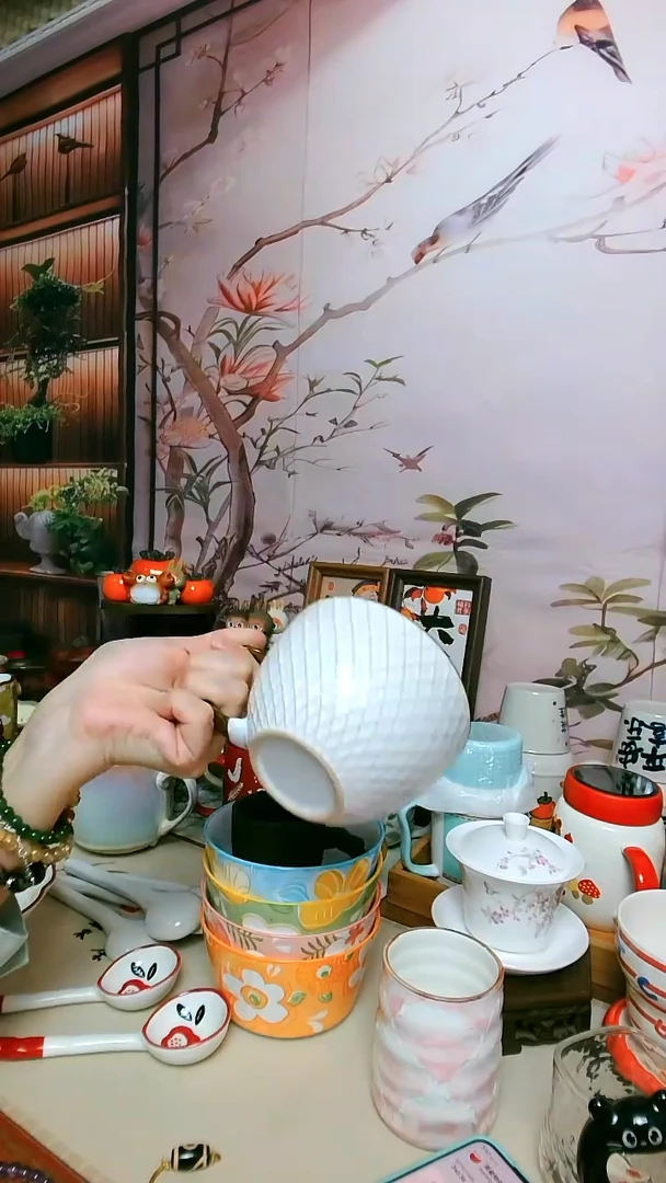 景德镇陶瓷大容量网纹杯