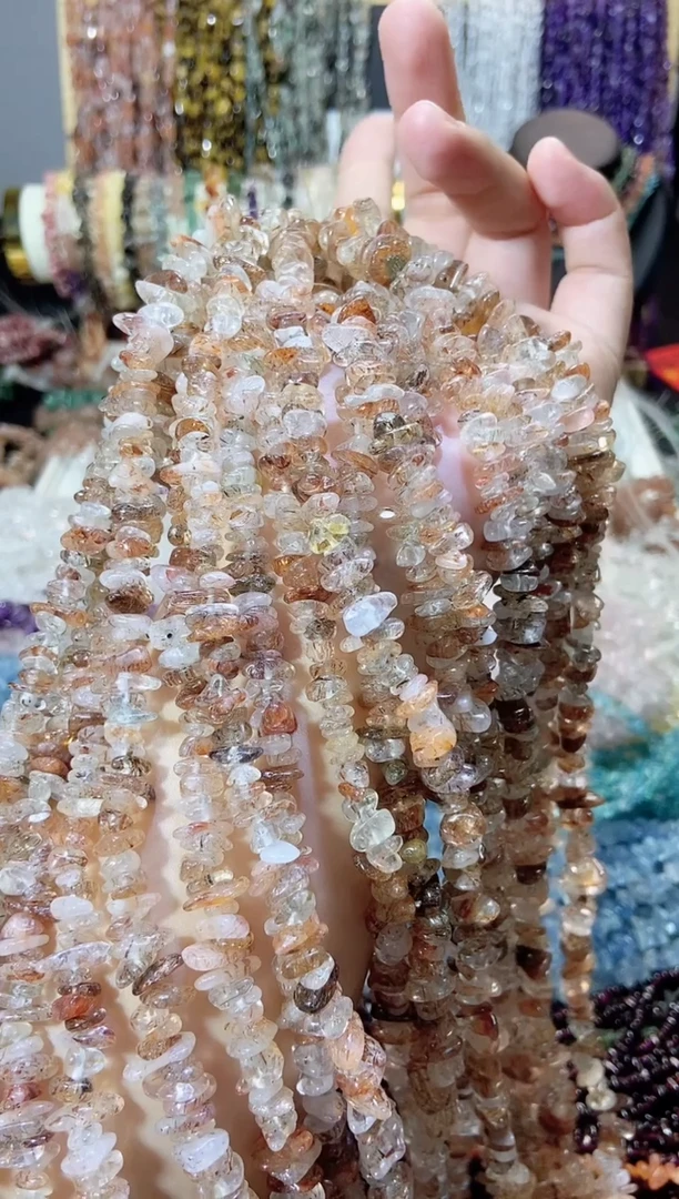 未镶嵌珠宝半成品水晶黑金超七