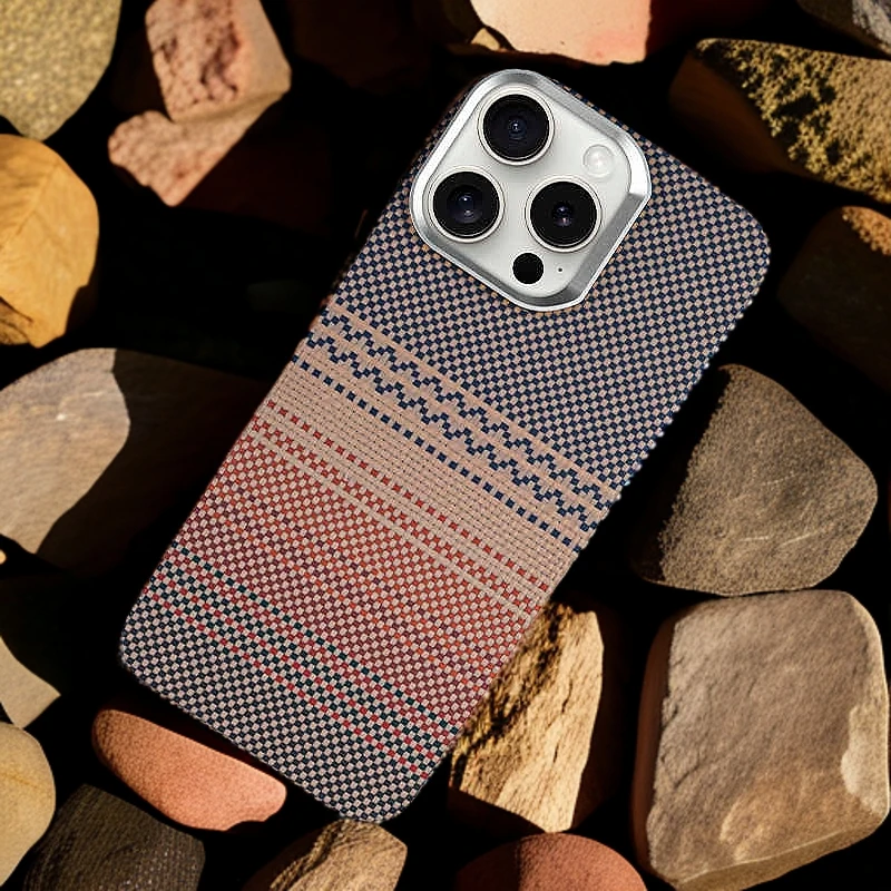 iPhone16promax凯夫拉芳纶超薄磁吸适用苹果16Pro保护套碳纤维16e