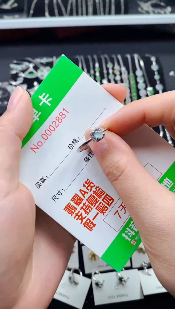 【闪购商品】翡翠戒指银S925镶嵌2861