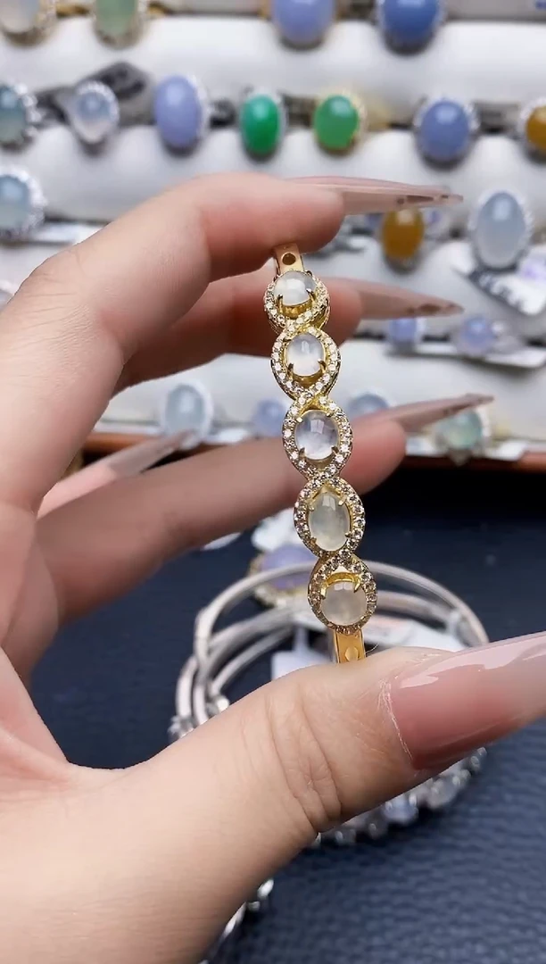 银S925镶嵌戒指翡翠?*糖6294