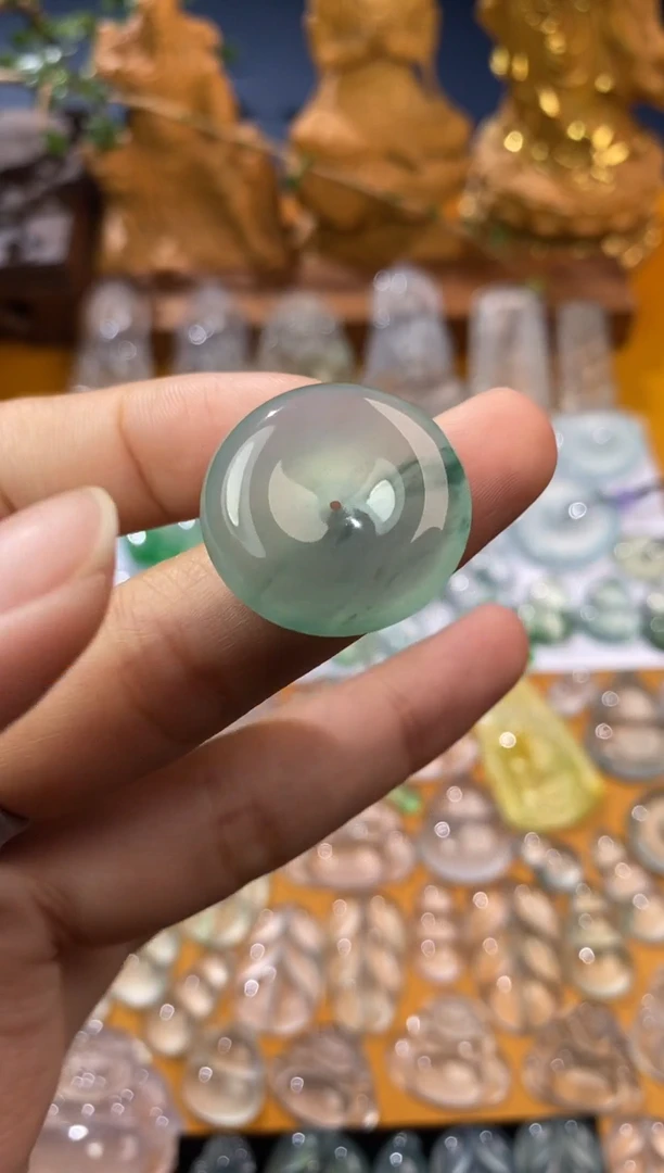 【闪购商品】定制翡翠未镶嵌平安扣24.8*6