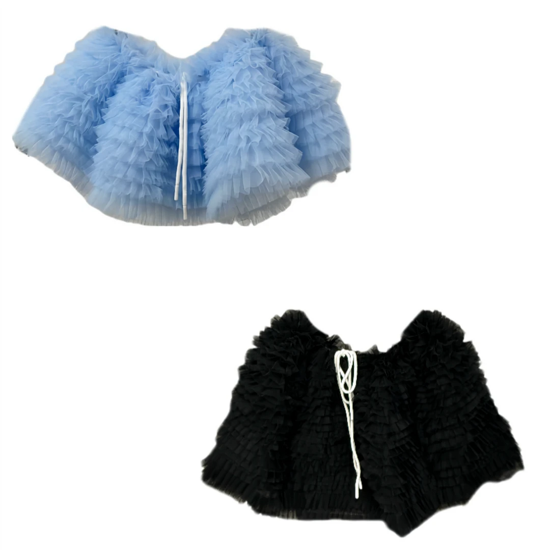 【安-蓝莓-黑莓群】双色芭蕾舞裙蓬蓬tutu超短裙两面穿白色洋气蓝色