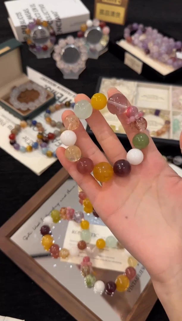 未镶嵌手链水晶多宝x3273