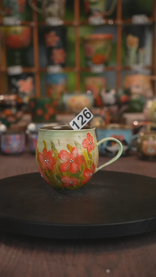 紫砂油画手绘釉下彩126