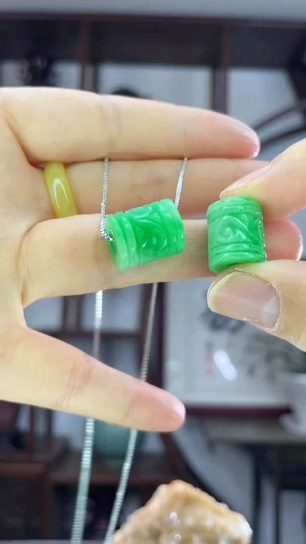 吊坠(赠链)未镶嵌翡翠D56翡翠路路通