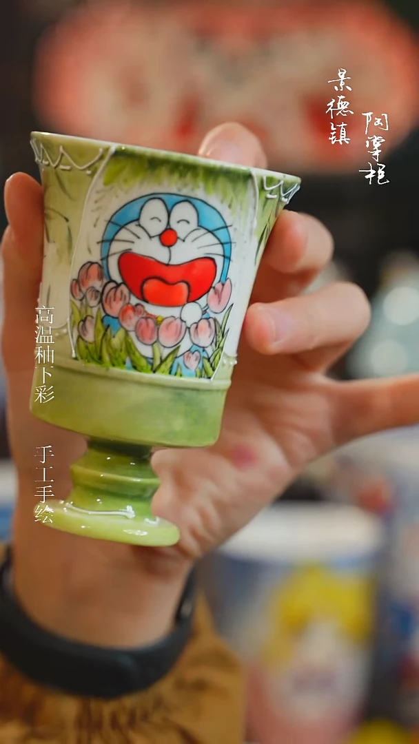 景德镇高温釉下彩原创手绘陶瓷