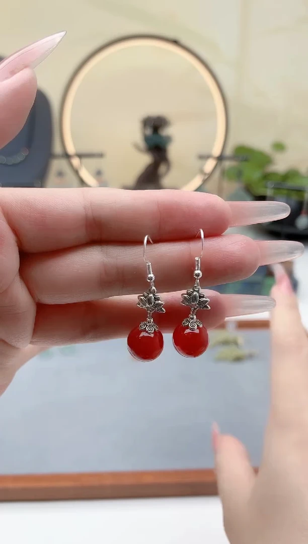 未镶嵌耳钉玛瑙/玉髓302