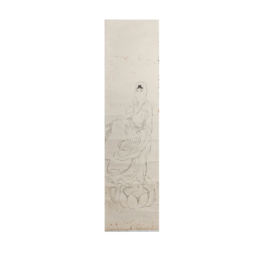 LOT.025 徐老《人物造像》97*28cm 纸本水墨立轴