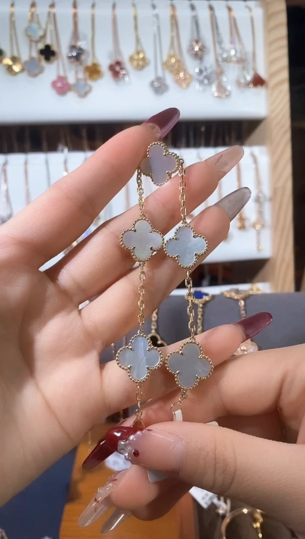 【闪购商品】贝壳（贝母）白贝18K金镶嵌贝母K黄白五花