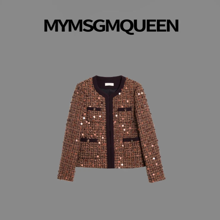 慢调巴黎黑金小香风外套