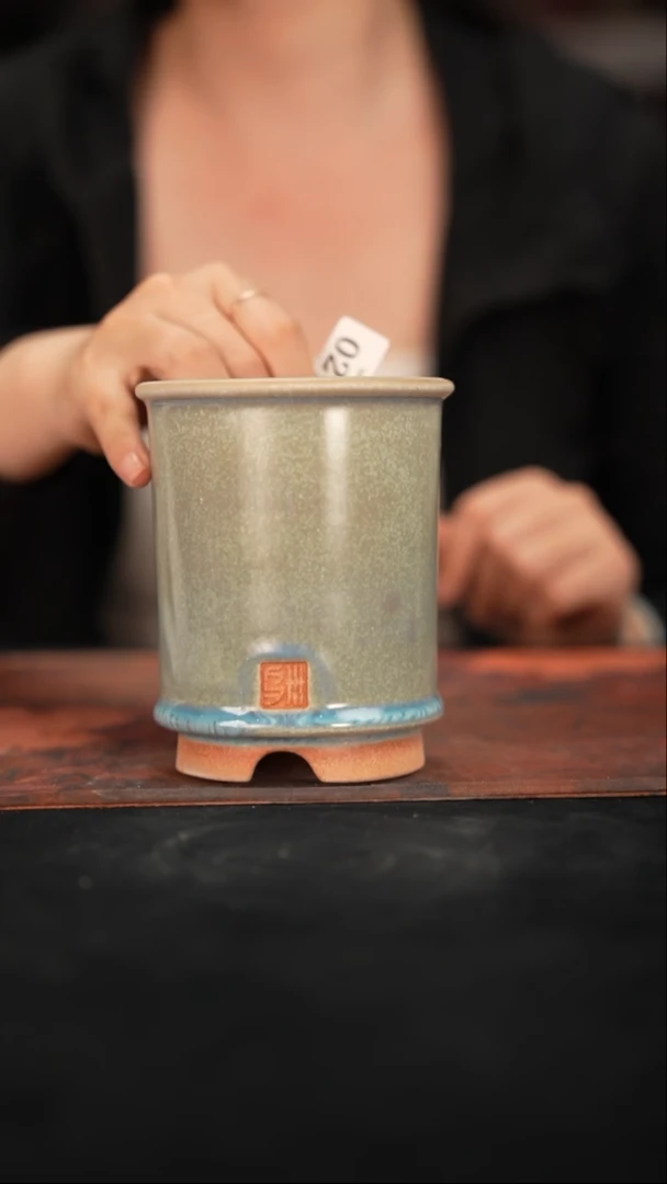 陶瓷6-7-021微瑕花盆口径8.5