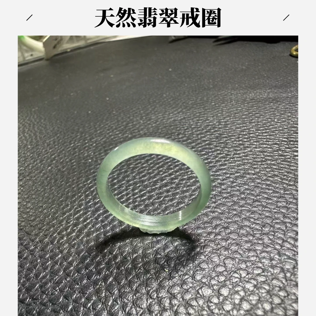 天然翡翠A货戒圈女款时尚女士镶嵌银戒精美高冰飘绿翡翠散珠