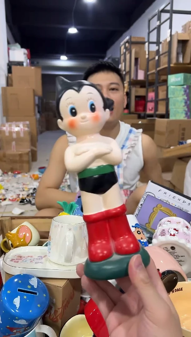 瓷片阿童木存钱罐