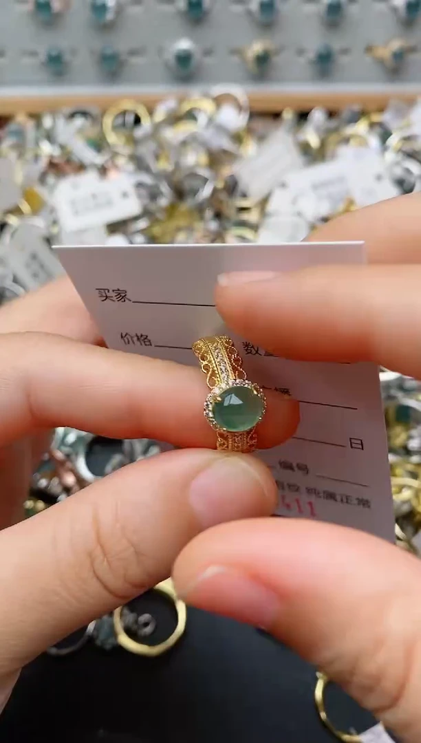 银S925镶嵌戒指翡翠.411