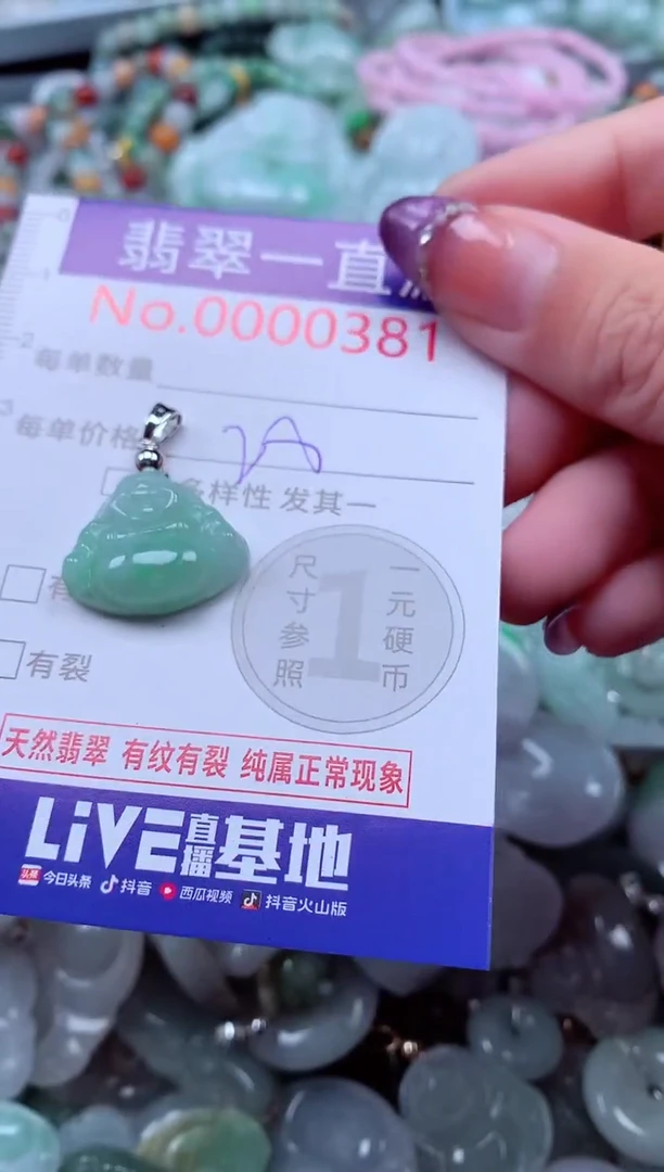 翡翠未镶嵌吊坠(不含链)381