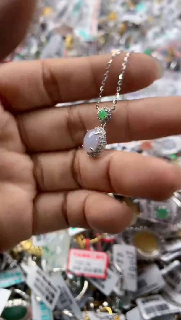 银S925镶嵌戒指翡翠4444----6