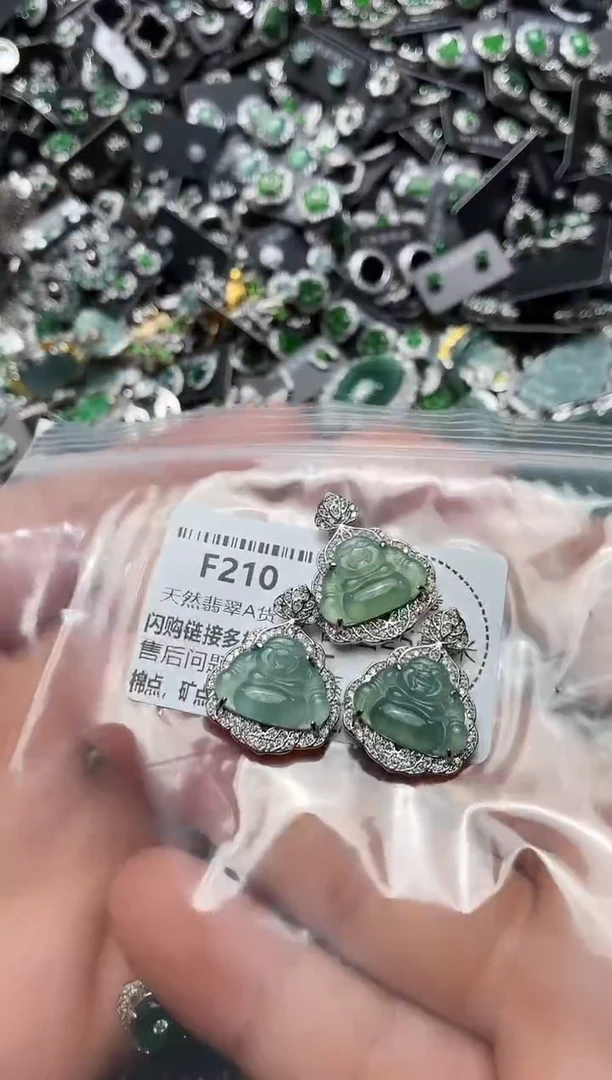 翡翠未镶嵌颈饰F210多样性发其一