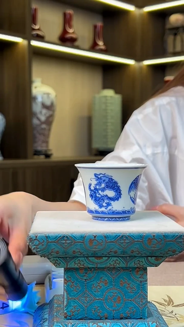 瓷片景德镇毛仔柴窑杯