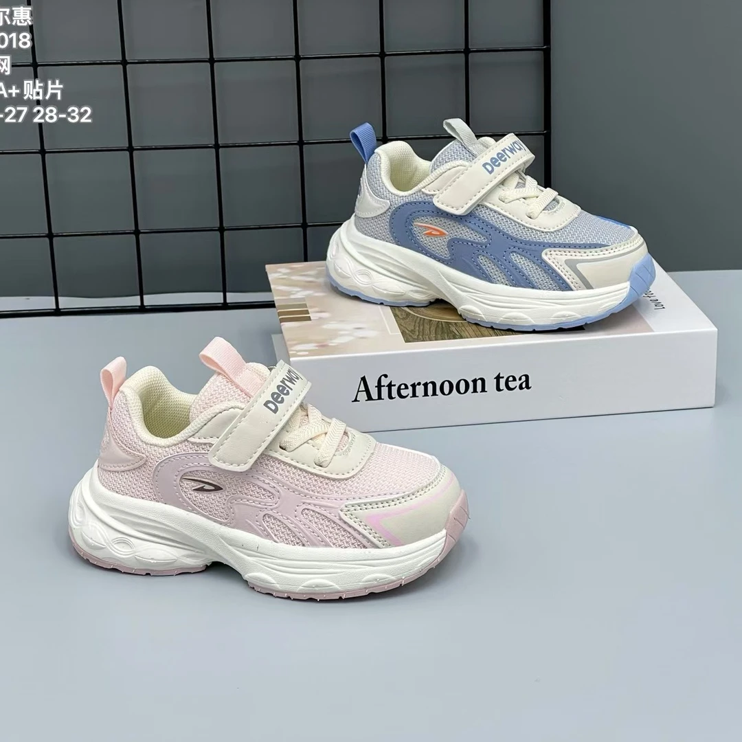 德尔惠20018新款双网宝宝机能运动鞋