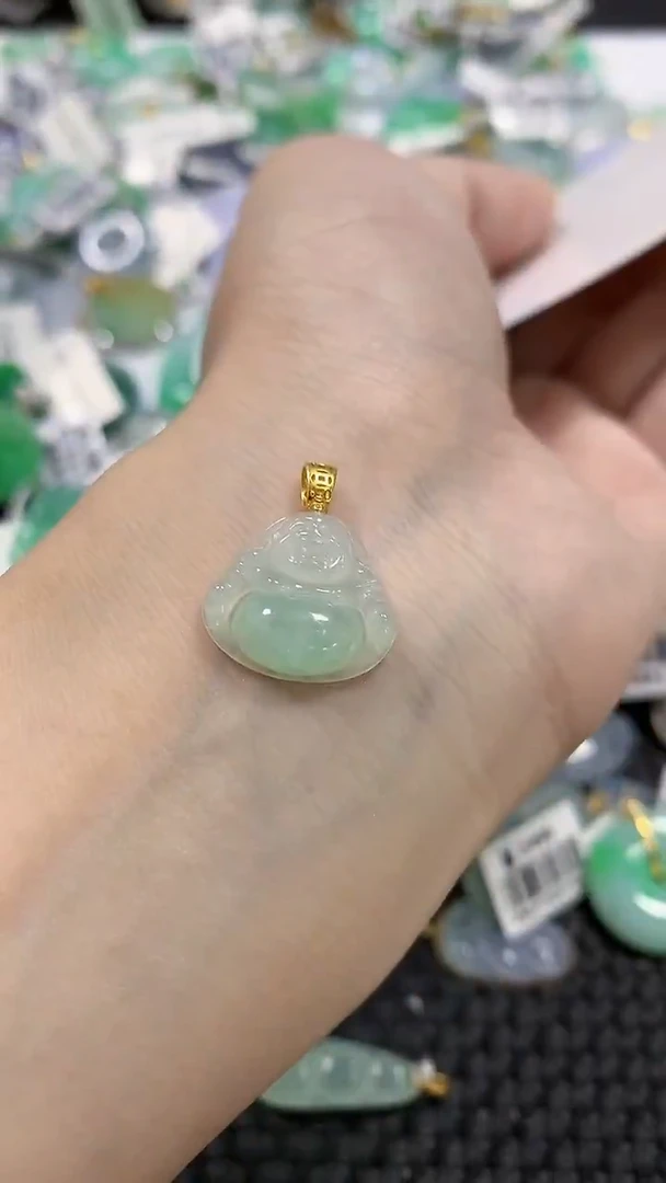 颈饰未镶嵌翡翠天然缅甸翡翠a货百元以上9元证书费自理