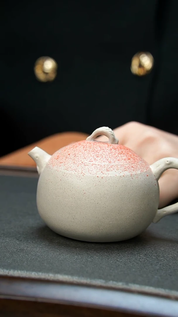 【闪购商品】紫砂茶壶白泥桃子壶