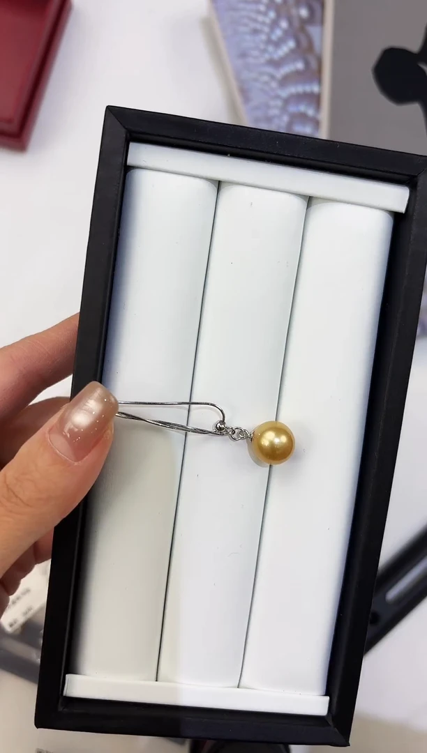 银S925镶嵌吊坠(赠链)海水珍珠银款金珠Y字吊坠