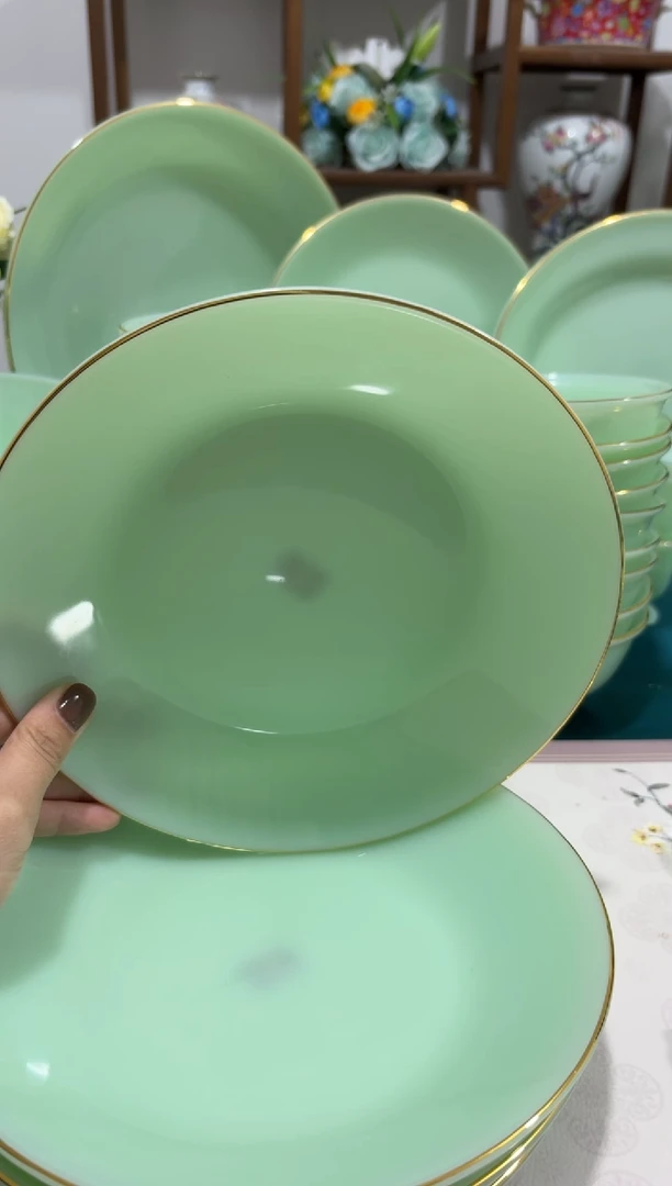 8英寸深盘10个  玉瓷【贝美】