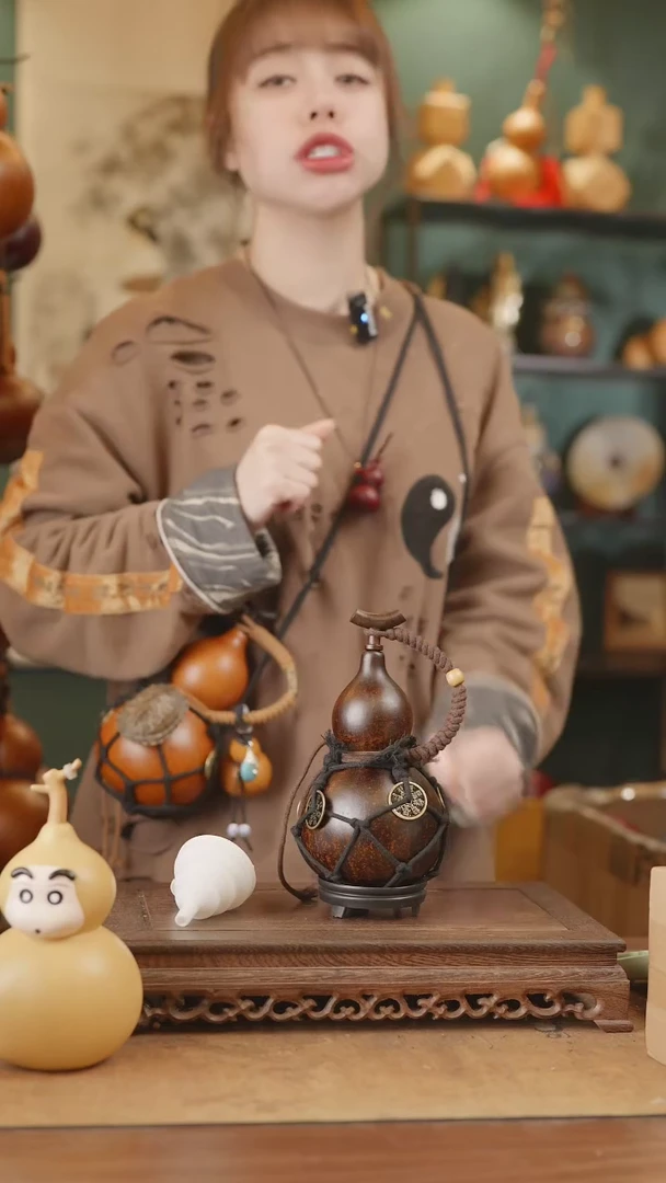 【闪购商品】10号精品天然大漆工艺防渗内胆酒葫芦~