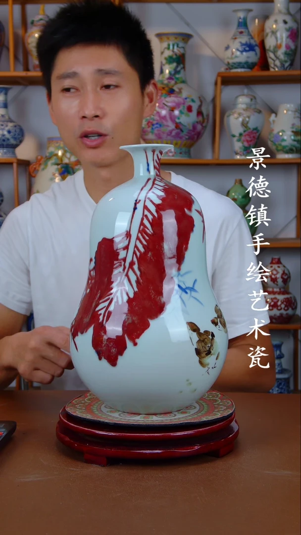 现代景德镇手工手绘陶瓷摆件35