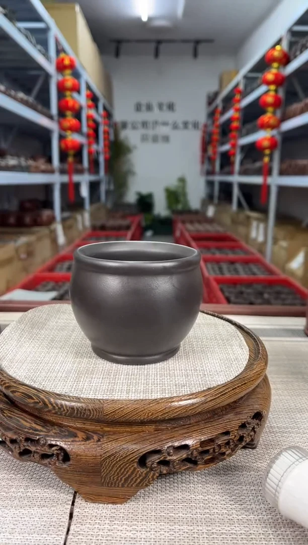 【闪购商品】紫砂茶杯新款束口石黄主人杯