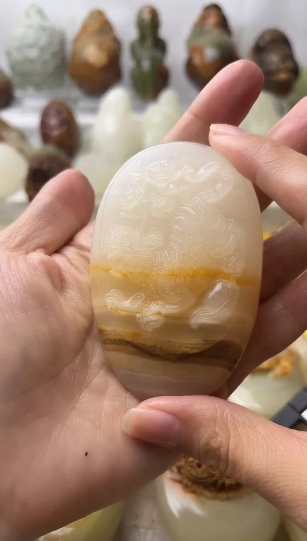 石材方解石棉纹正常不退换虎水波纹
