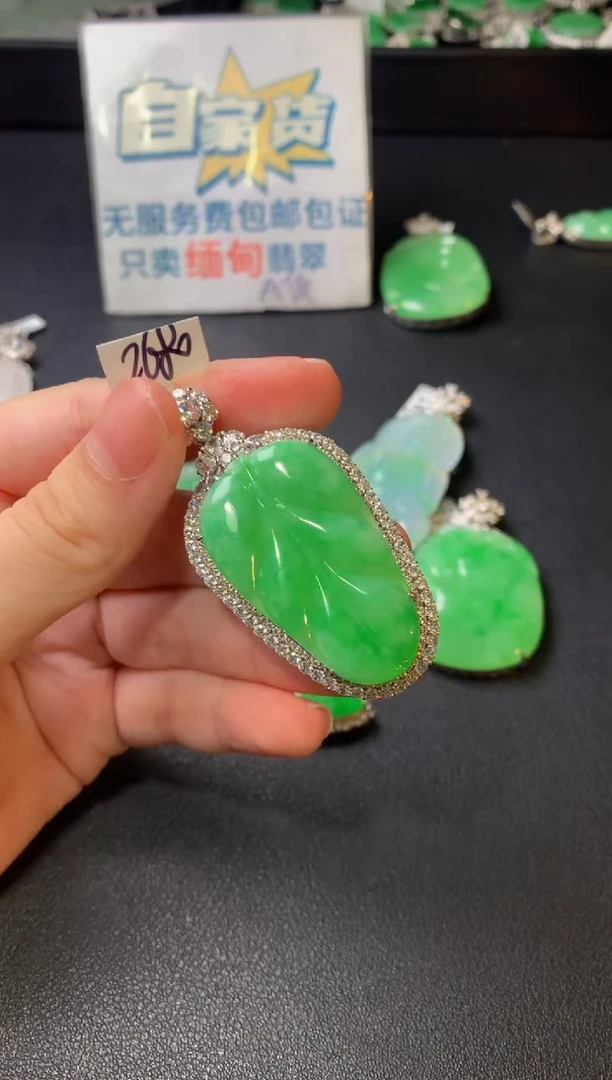 颈饰银S925镶嵌翡翠翡翠1