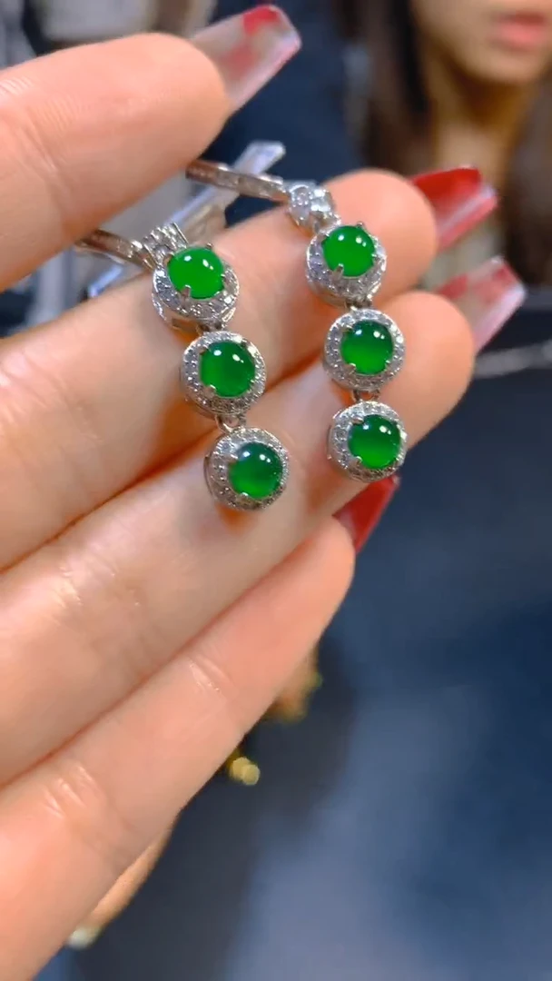 【闪购商品】翡翠耳饰未镶嵌0531704027多样性发一