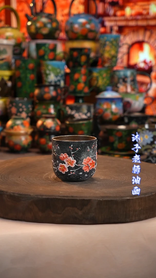 油画   釉下彩  杯子