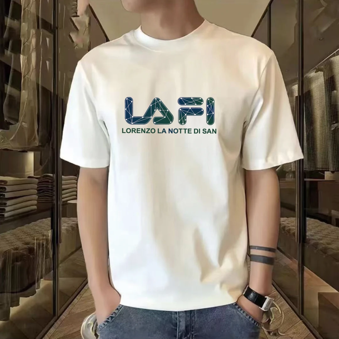 【LAFI正胸】莱赛尔天丝T恤时尚休闲百搭宽松半袖简约潮流3696