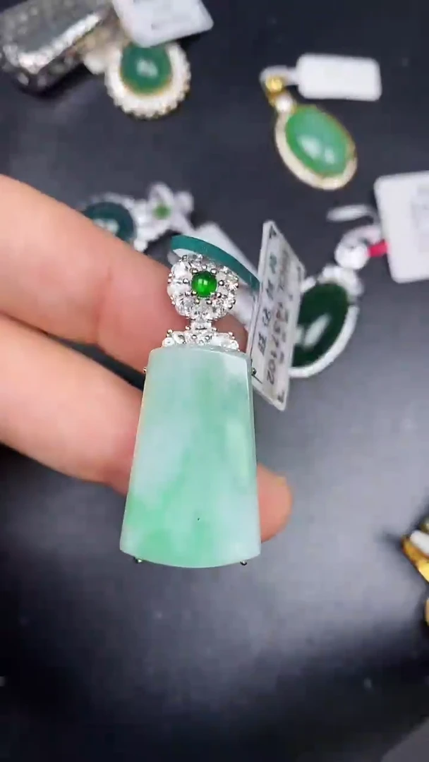 银S925镶嵌戒指翡翠3110