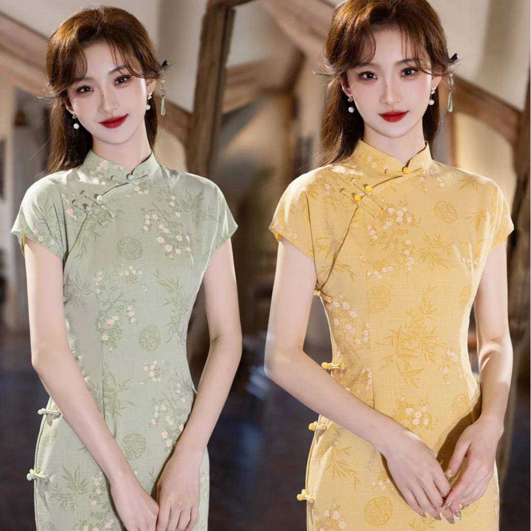 【风清余】2025春款新出炉满天星小个子可入日常显瘦旗袍国风
